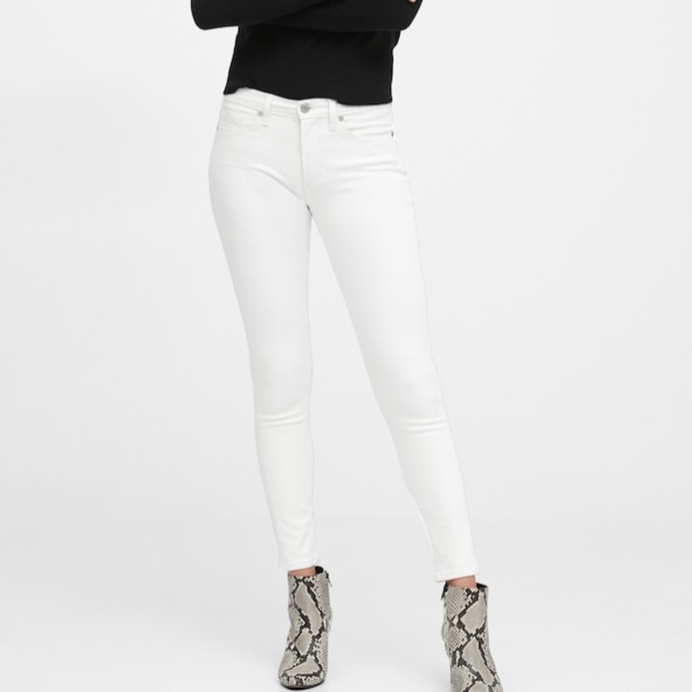 Banana Republic White Skinny Jeans
